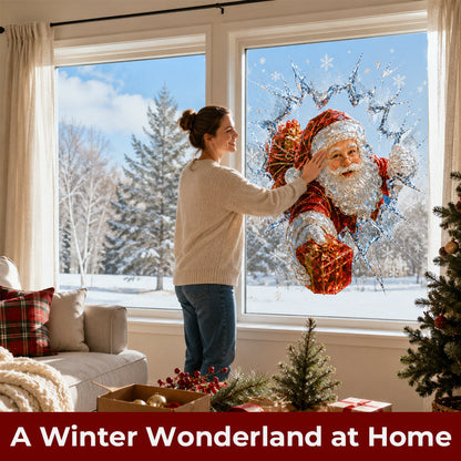Crystal Santa Claus Window Decoration