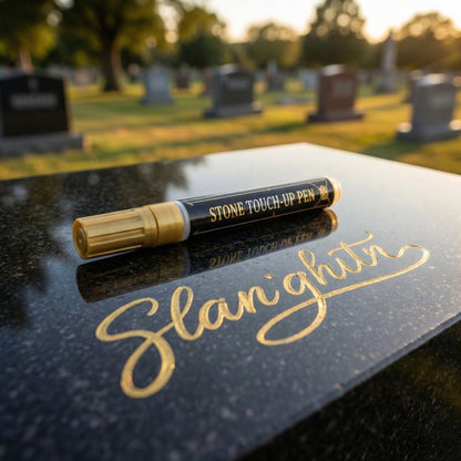 🔥HOT SALE 🐦Golden Tombstone Marker Pen for Restoring Faded Grave Inscriptions（2 PCS）