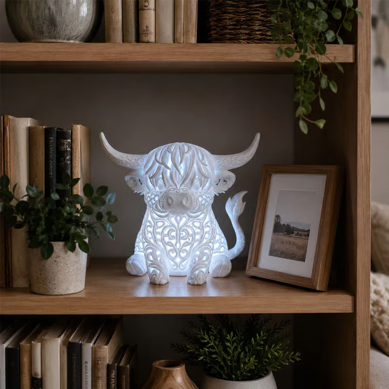 Hollow-Out Highland Cow Ornament