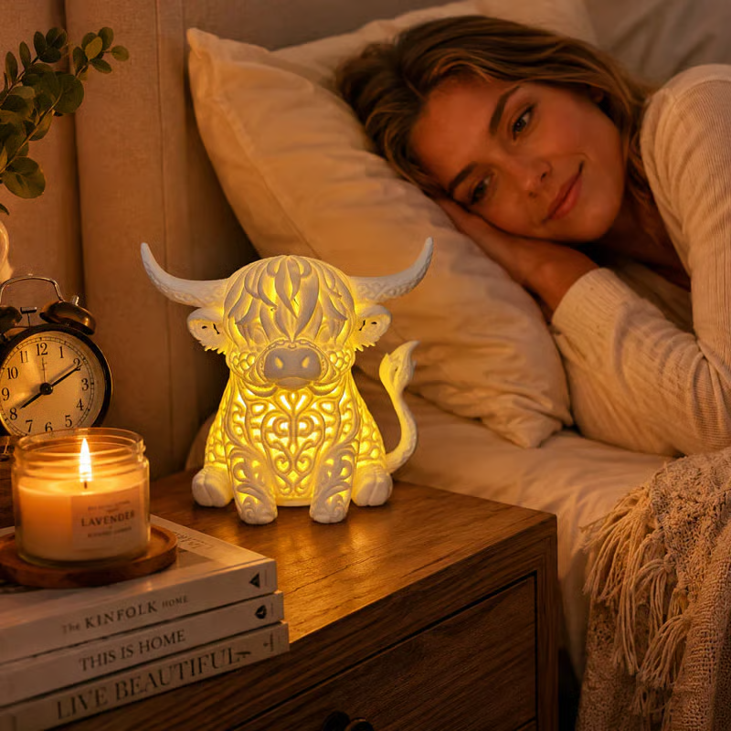 Hollow-Out Highland Cow Ornament