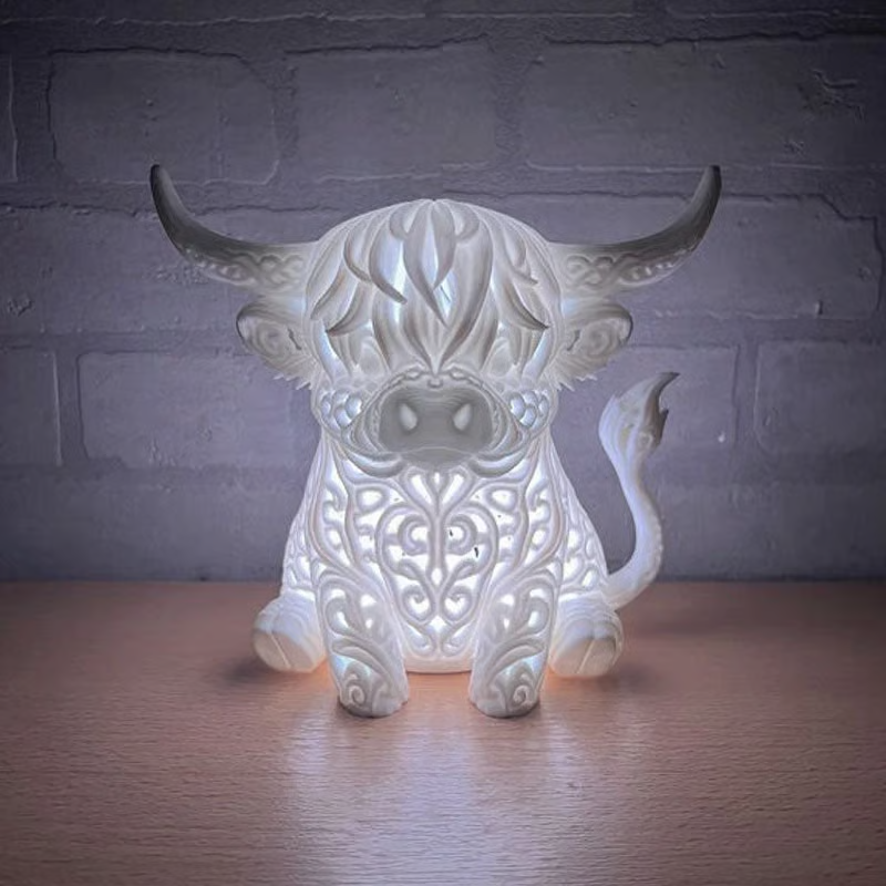 Hollow-Out Highland Cow Ornament