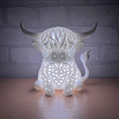 Hollow-Out Highland Cow Ornament