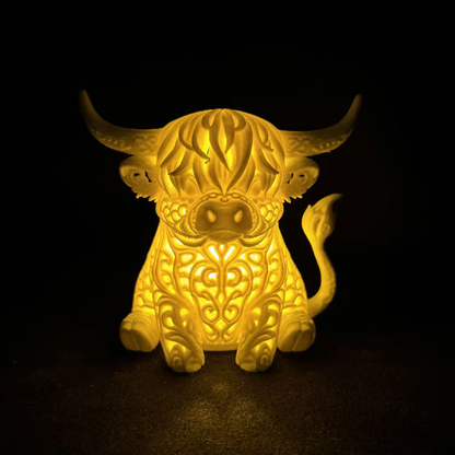 Hollow-Out Highland Cow Ornament