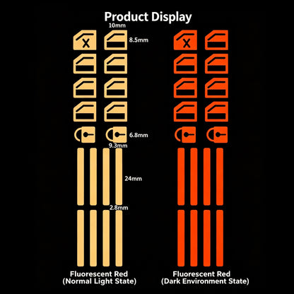 ✨💡Car Window Lift Switch Luminous Stickers - Colorful Night Glow Warning Button Decal
