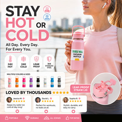 💥Limited Time 48% Off! ❄️Portable heat preservation you can hold! 🔥Premium Stainless Steel Insulated Tumbler