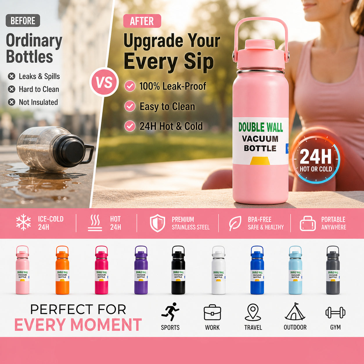 💥Limited Time 48% Off! ❄️Portable heat preservation you can hold! 🔥Premium Stainless Steel Insulated Tumbler