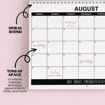 🌸🗓️ 2027 Funny Swear Word Wall Calendar – “F*ck It” Floral Calendar for Tired-Ass Women 😂✨