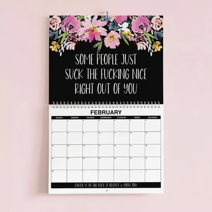 🌸🗓️ 2027 Funny Swear Word Wall Calendar – “F*ck It” Floral Calendar for Tired-Ass Women 😂✨