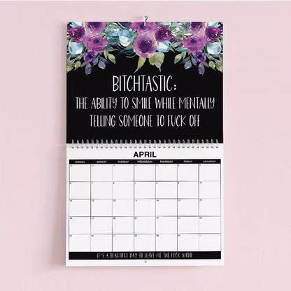 🌸🗓️ 2027 Funny Swear Word Wall Calendar – “F*ck It” Floral Calendar for Tired-Ass Women 😂✨