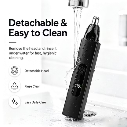 Professional LED Display Nose & Ear Trimmer, Painless Travel Gifts for Men Women.