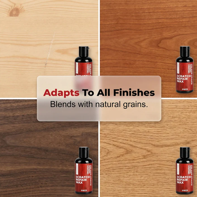 🥳2026 HOT SALE🥳50% OFF! Scratch Repair Wax with Sponge Eraser– Instantly fills scratches & scuffs on wood floors & furniture. Restores natural grain, no need to replace! 💰✨