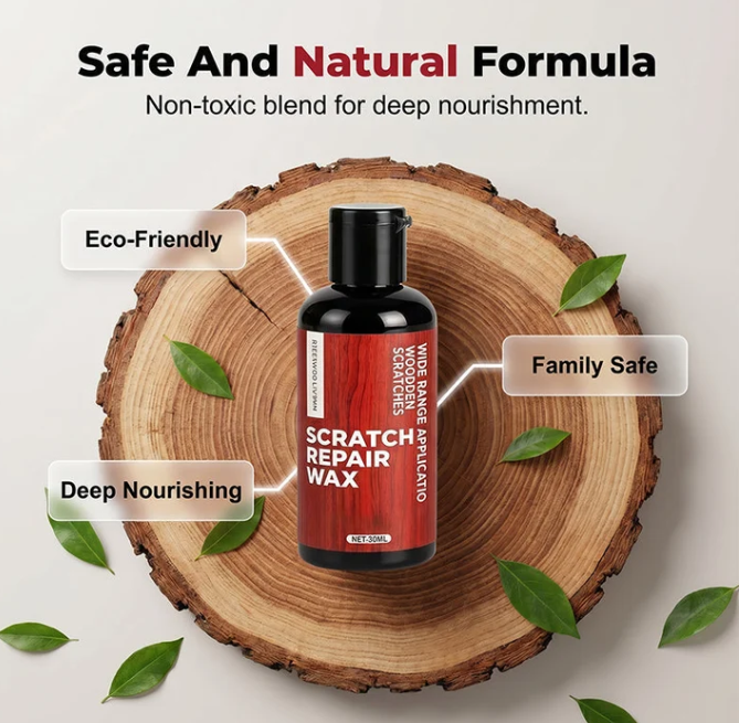 🥳2026 HOT SALE🥳50% OFF! Scratch Repair Wax with Sponge Eraser– Instantly fills scratches & scuffs on wood floors & furniture. Restores natural grain, no need to replace! 💰✨