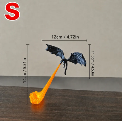 🐉3D Fire-Breathing Dragon LED Display – Fantasy Bookshelf Decor with Glowing Flame
