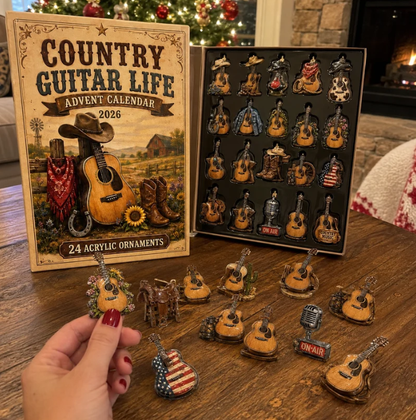 🔥Last 50 pcs✨Country Guitar Life Advent Calendar 2026 - 24-Day Festive Countdown, Acrylic Charms Blind Box
