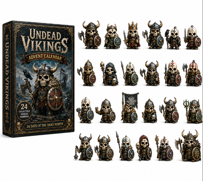 Undead Vikings Advent Calendar 2027 - 24-Day Festive Countdown, Acrylic Charms Blind Box