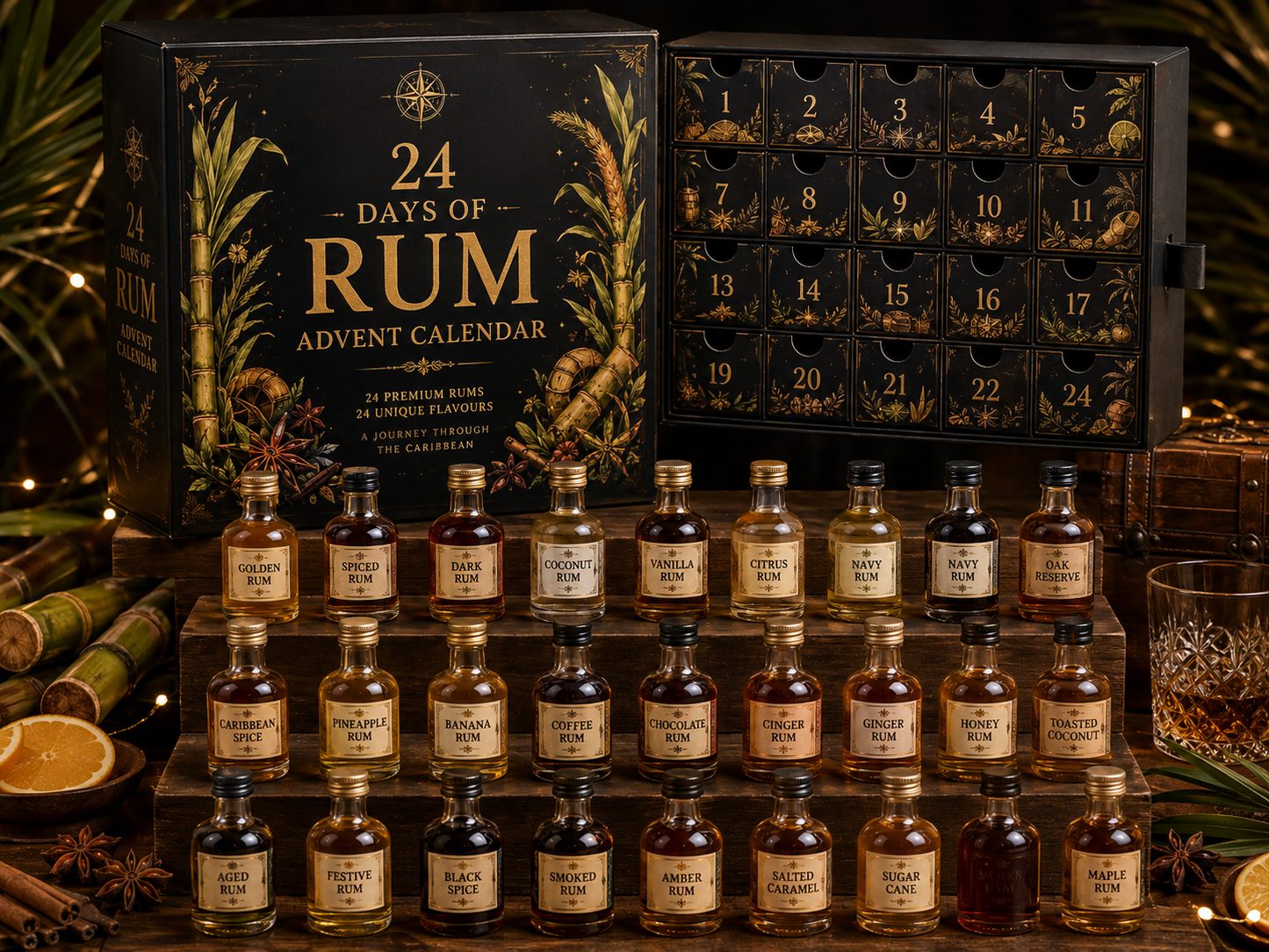 🥃 2026 24 Days of Rum Discovery Advent Calendar – 24 Unique Rum Flavours & Festive Tasting Surprises 🎄✨