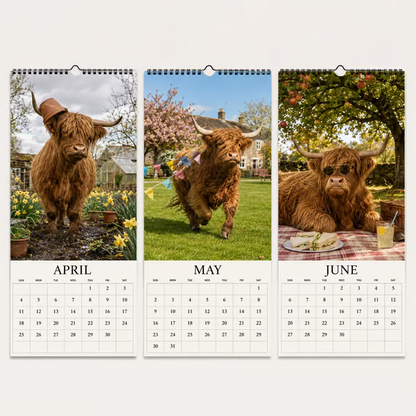 🐂2027 Grumpy Highland Cows Calendar
