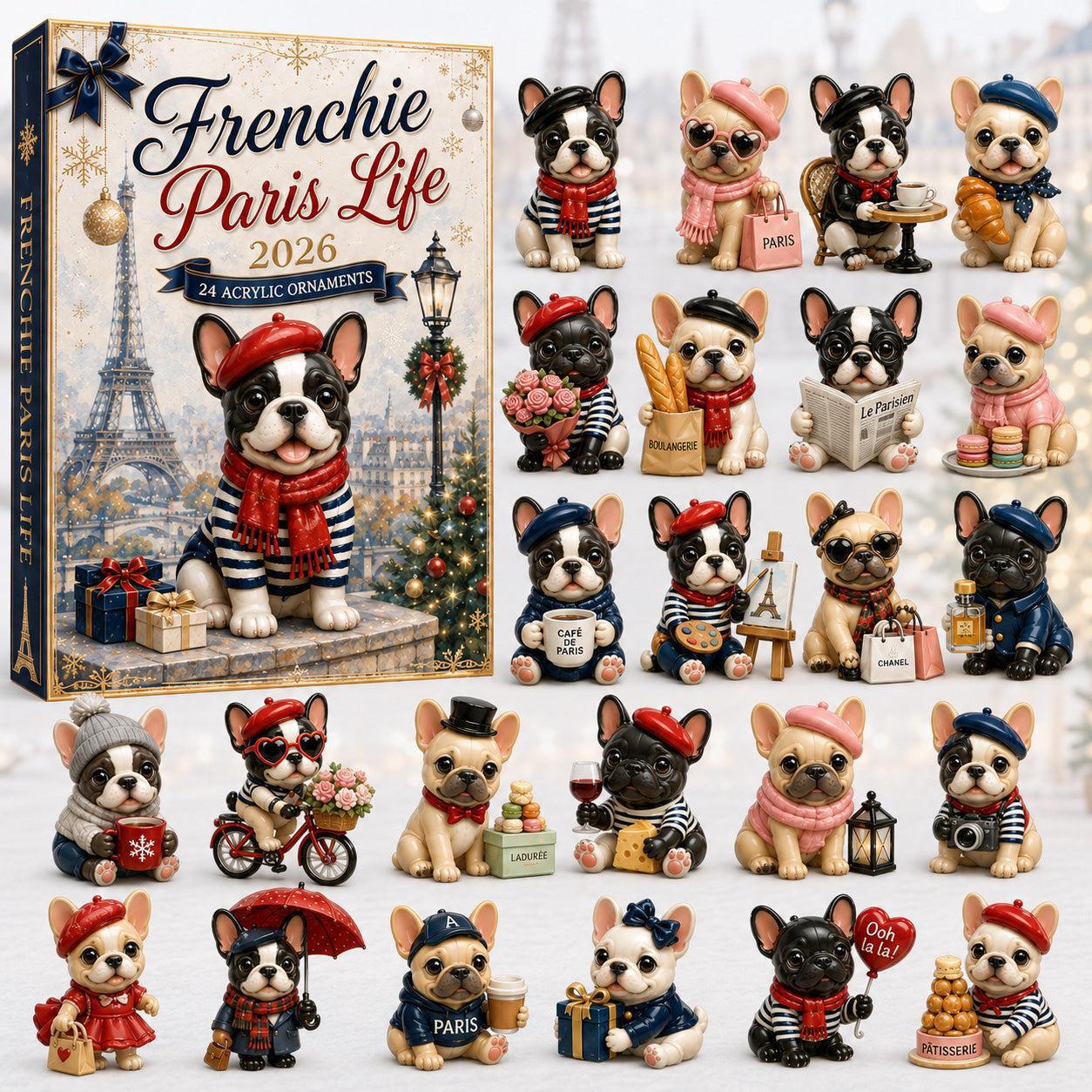 CHRISTMAS KICKOFF: 48% OFF – 2026 Frenchie in Paris Christmas Advent Calendar – 24 Days of Adorable Festive Surprises – Gift for Dog Lovers