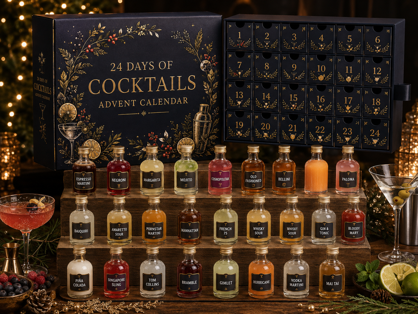 ✨Festive Mixology 24‑Day Cocktail Advent Calendar🔞