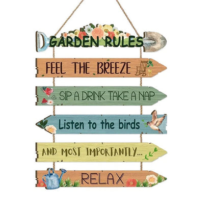 💖Limited-time 49% OFF🏡Rustic Wooden Garden Hanging Sign Wall Decor Plaque