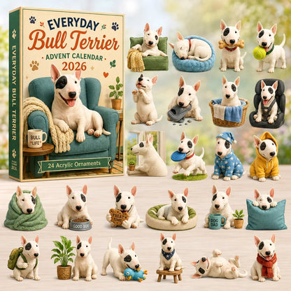 🎄Last Day 49% OFF –✨Everyday Bull Terrier Advent Calendar 2026 - 24-Day Festive Countdown