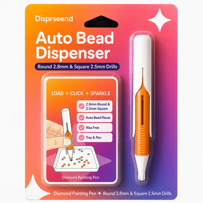 🔥 Last Day 49% OFF – 💎 Automatic Diamond Painting Bead Dispenser Pen & Tray Set