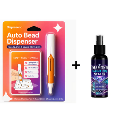 🔥 Last Day 49% OFF – 💎 Automatic Diamond Painting Bead Dispenser Pen & Tray Set