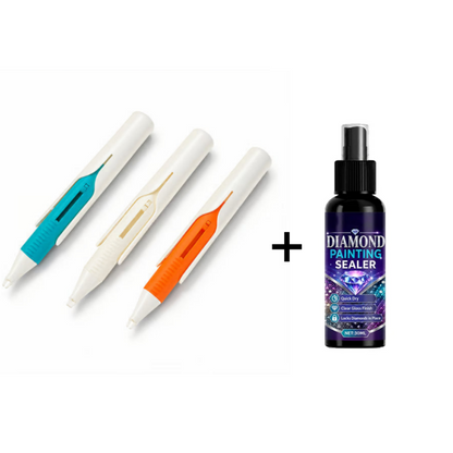 🔥 Last Day 49% OFF – 💎 Automatic Diamond Painting Bead Dispenser Pen & Tray Set