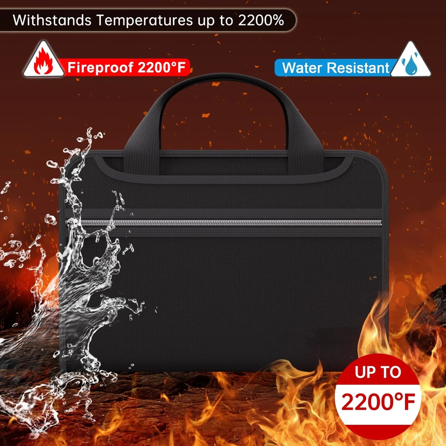 🔥 Fire-Resistant Document Organizer – Waterproof Accordion File Folder 💼