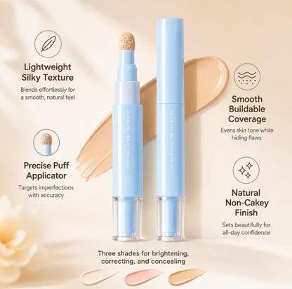 🏆 Last Day Special Price £9.99! 💙Buy 1 Get 1 Free💙Dual-effect Concealer & Foundation Eye Concealer - 24-hour long-lasting🖋️