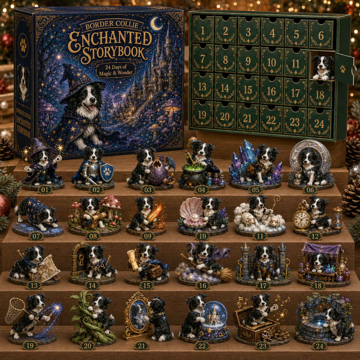 ⏰Limited Stock 49% OFF🔥🎄CHRISTMAS KICKOFF 40% OFF – A Day of Border Collie Advent Calendar 2026| Blind Box Christmas Gift for Border Collie Lovers
