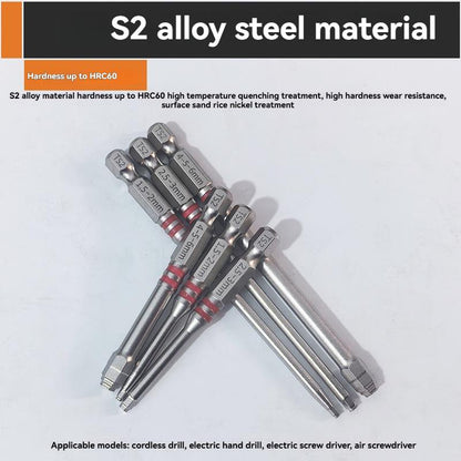 Dailyard™ 6PCS S2 Alloy Steel Magnetic Screwdriver Bits Set – Pagoda Hex Shank Drill Bit Set
