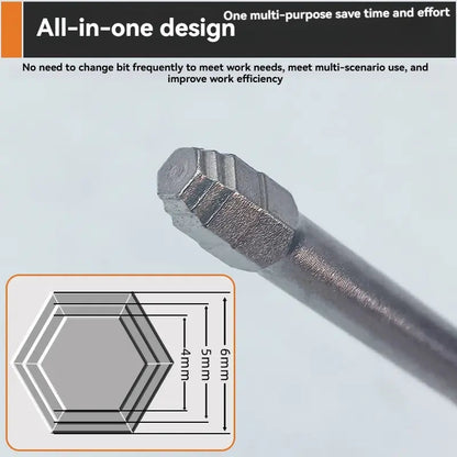 Dailyard™ 6PCS S2 Alloy Steel Magnetic Screwdriver Bits Set – Pagoda Hex Shank Drill Bit Set