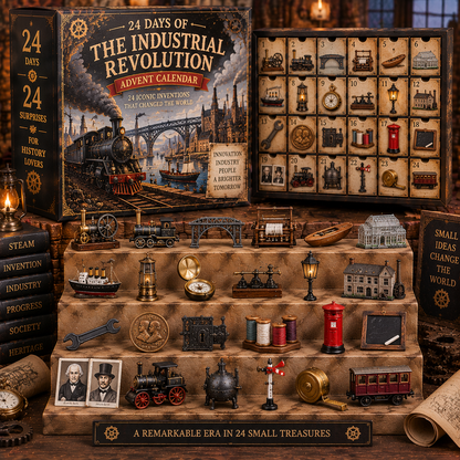 CHRISTMAS KICKOFF 49% OFF - 2026 Days of The Industrial Revolution Blind Box - 24-Day Festive Countdown, Industrial Revolution Themed Collectible Miniatures Blind Box - Gift For History Lovers