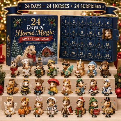 24 Days of Horse Advent Calendar 2026 with 24 horse figurines