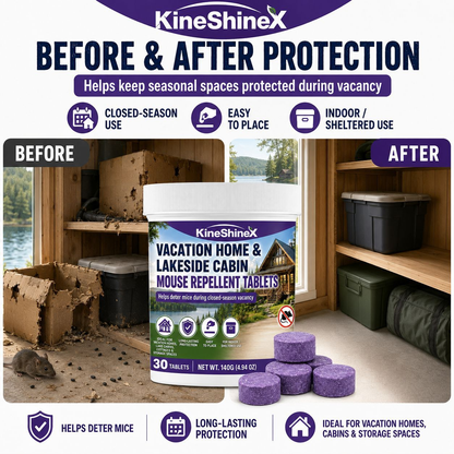 Vacation Home & Lakeside Cabin Mouse Repellent Tablets