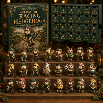 CHRISTMAS KICKOFF 49% OFF - 2026 Days of Racing Hedgehogs Blind Box - 24-Day Festive Countdown, Racing Hedgehogs Themed Collectible Miniatures Blind Box - Gift For Hedgehog Lovers