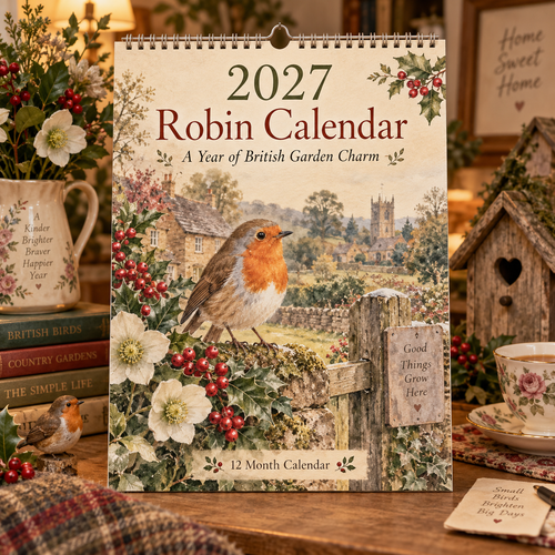 🐦2027 Robin Calendar｜A4 Hanging Calendar