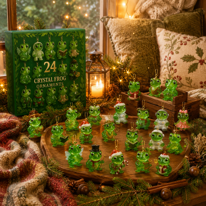 CHRISTMAS KICKOFF: 48% OFF – 2026 Crystal Frog Christmas Advent Calendar – 24 Days of Magical Frog Surprises, Collectible Acrylic Ornament Blind Box – Gift for Nature Lovers