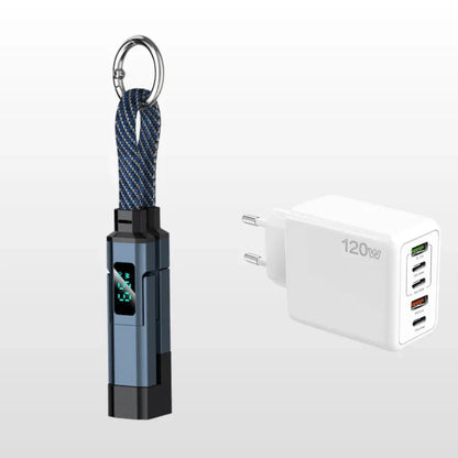 📢📢50% OFF !! ⏰4-in-1 Digital Display Keychain Charging Cable🔋📱