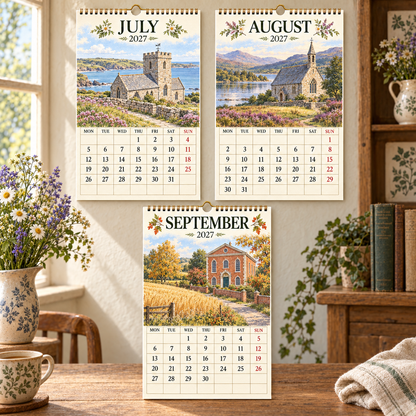 2027 Country Churches Calendar — A Quiet Journey Through Britain