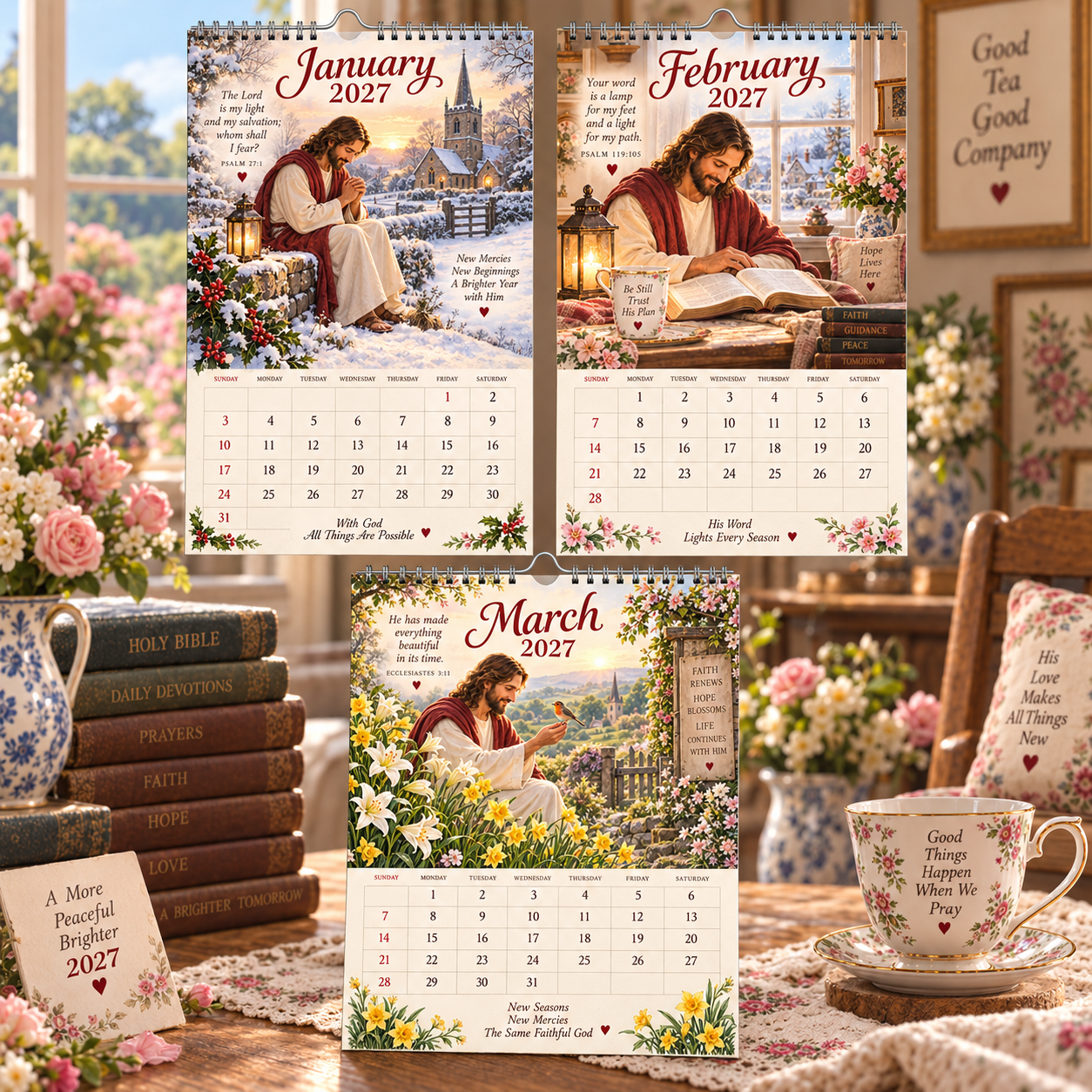 2027 A Year with Jesus Calendar｜A4 Hanging Calendar