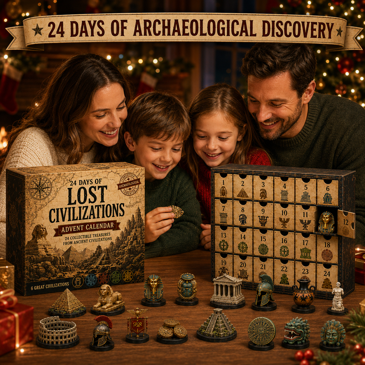 2026 Lost Civilizations Archaeological Discovery Advent Calendar | 24 Ancient Treasures from 6 Great Civilizations