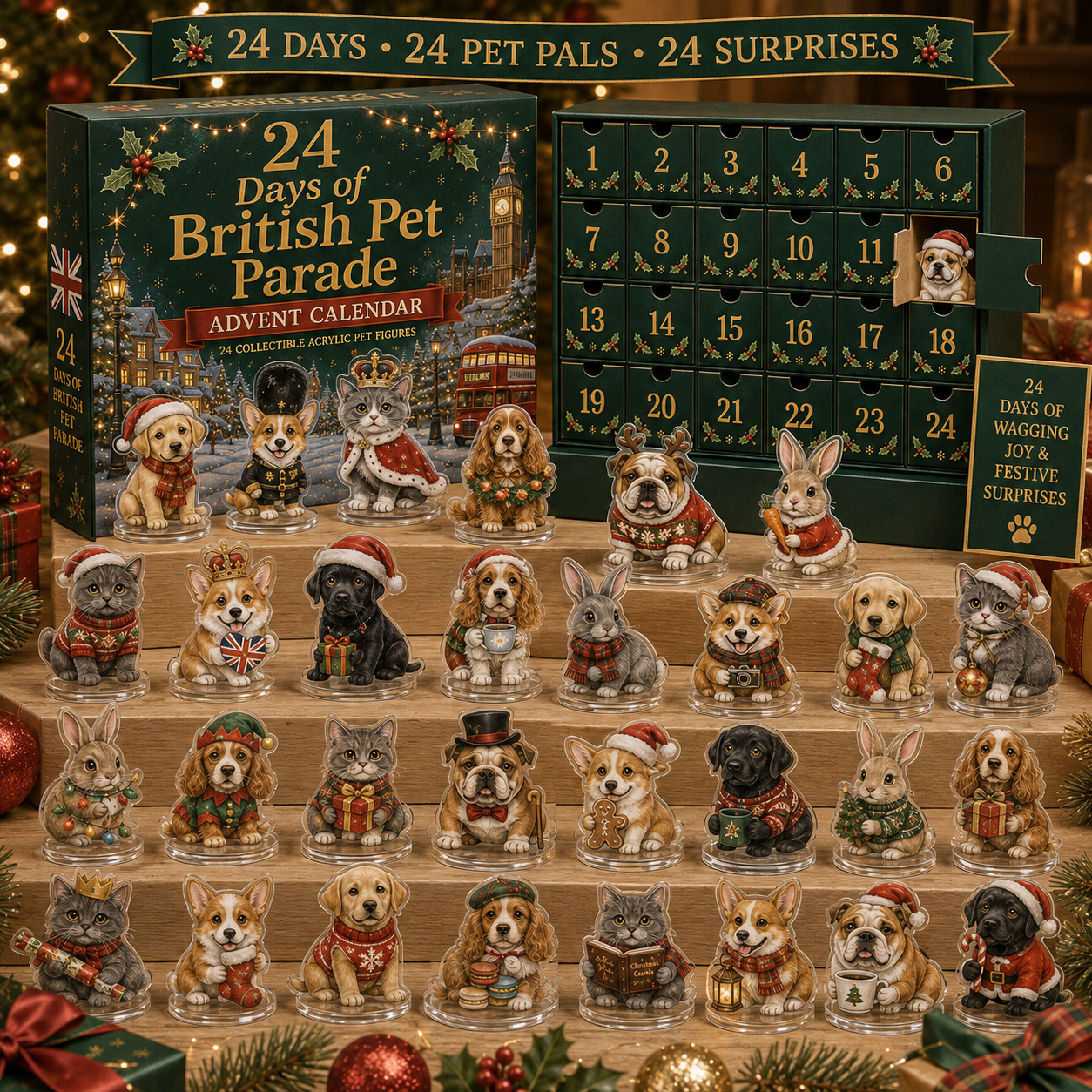 🎄 Last Day 49% OFF – British Pet Parade Advent Calendar 2026 | 24 Days of Festive Fun with 24 Unique Acrylic Pet Collectibles 🎁