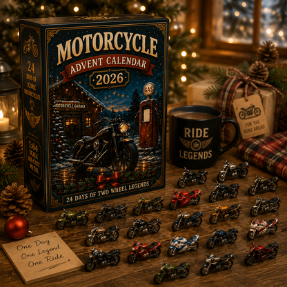 CHRISTMAS KICKOFF: 48% OFF – 2026 Motorcycle Legends Advent Calendar – 24 Days of Two-Wheel Legends, Vintage Motorcycle Collectible Blind Box