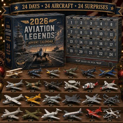 🎄LAST DAY 49% OFF -💥2026 Aviation Legends 24-Day Aircraft Advent Calendar – 24 Collectible Airplane Surprises for Aviation Fans