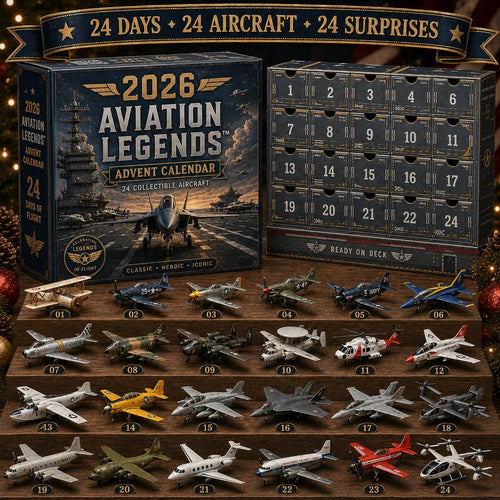 🎄LAST DAY 49% OFF -💥2026 Aviation Legends 24-Day Aircraft Advent Calendar – 24 Collectible Airplane Surprises for Aviation Fans