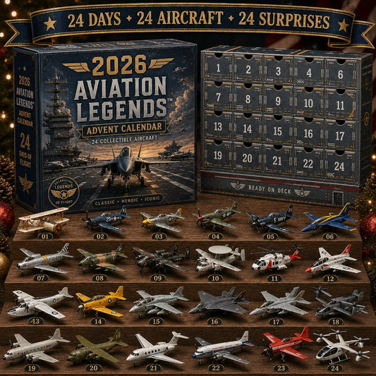 🎄LAST DAY 49% OFF -💥2026 Aviation Legends 24-Day Aircraft Advent Calendar – 24 Collectible Airplane Surprises for Aviation Fans
