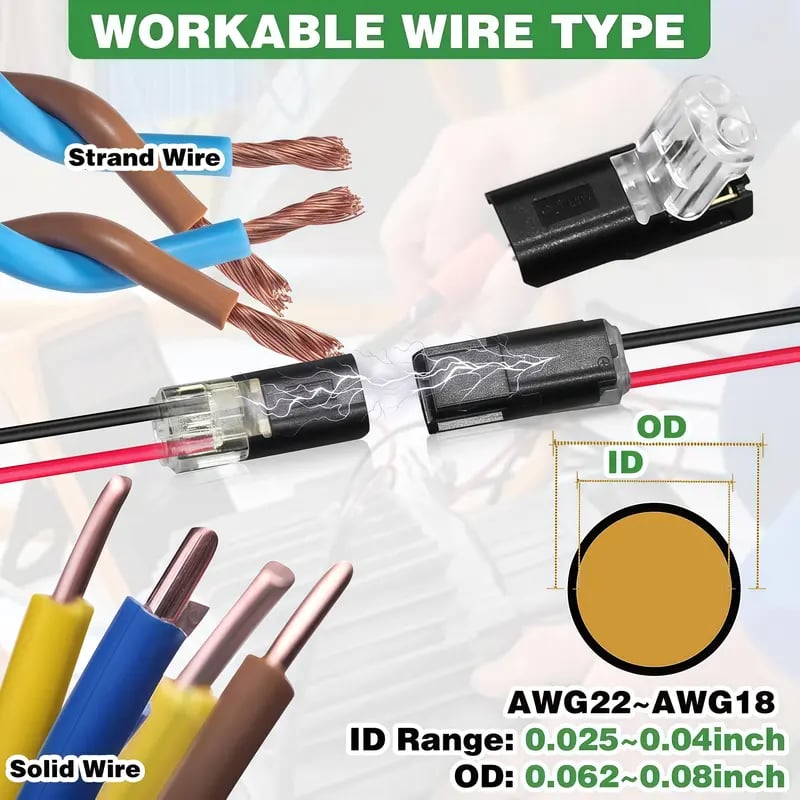 ✨🔥Double-Wire Plug-in Connector Led Light Strip Connectors 2 Pin