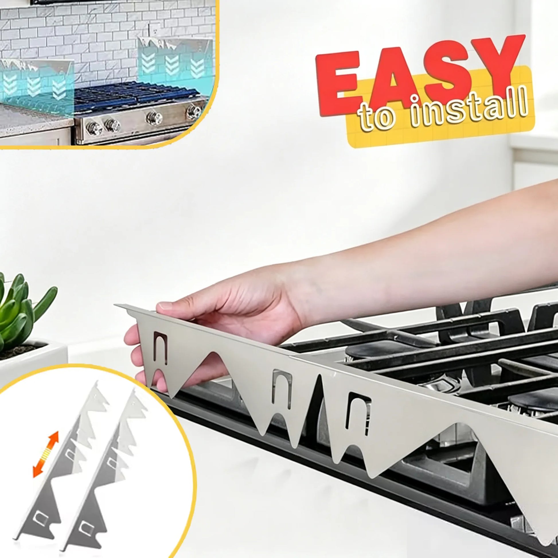 🔥 🎁Retractable Stainless Steel Stove Gap Covers